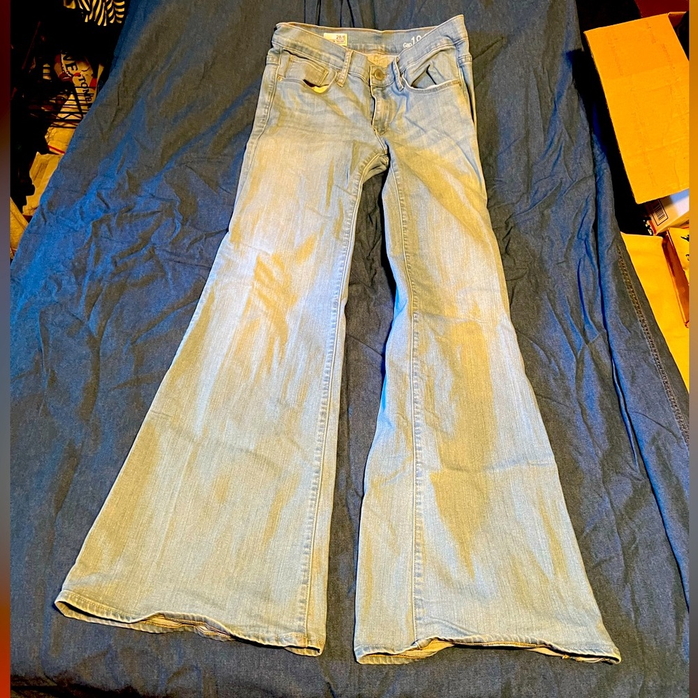 Gap 1969 High Rise Trouser Jeans light wash 6 28